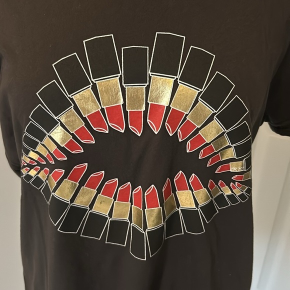 Lauren Moshi Foil Lipstick Wolf Tee Onyx - Picture 5 of 8